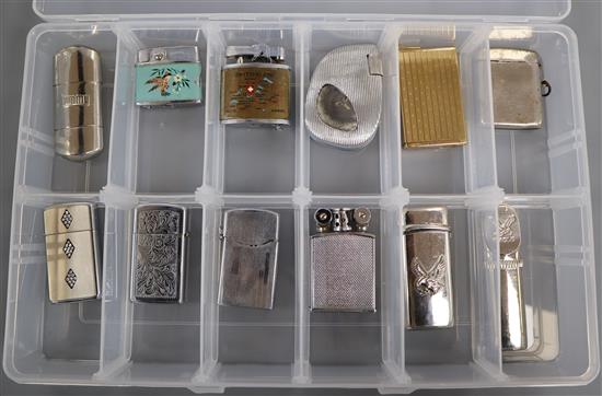 Twelve assorted vintage lighters